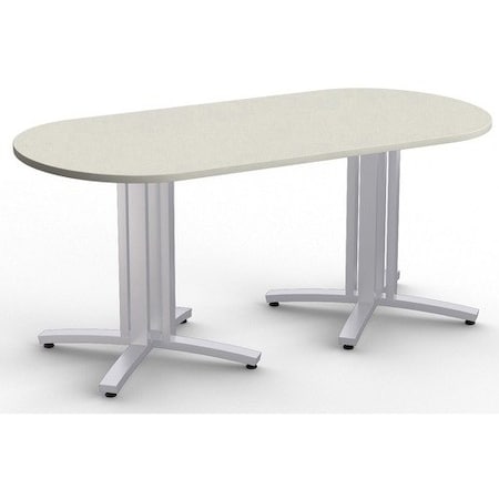 Special-T Table, Racetrack, 36inWx72inLx29inH, Crisp Linen SCTS4XCTR3672CL